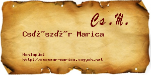 Császár Marica névjegykártya